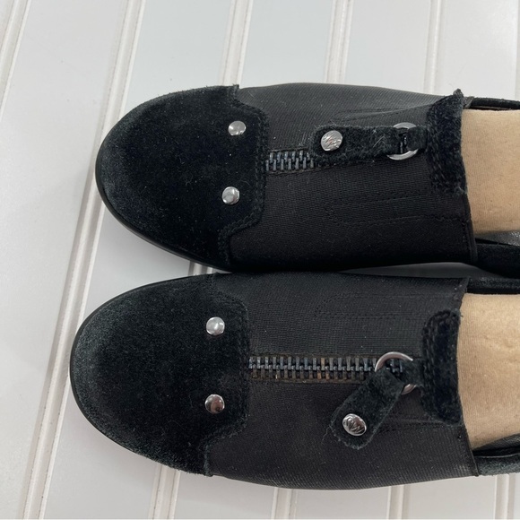 STUART WEITZMAN BLACK GOFORTH SUEDE WEDGE SLIP-ON SIZE 7 - Picture 9 of 13